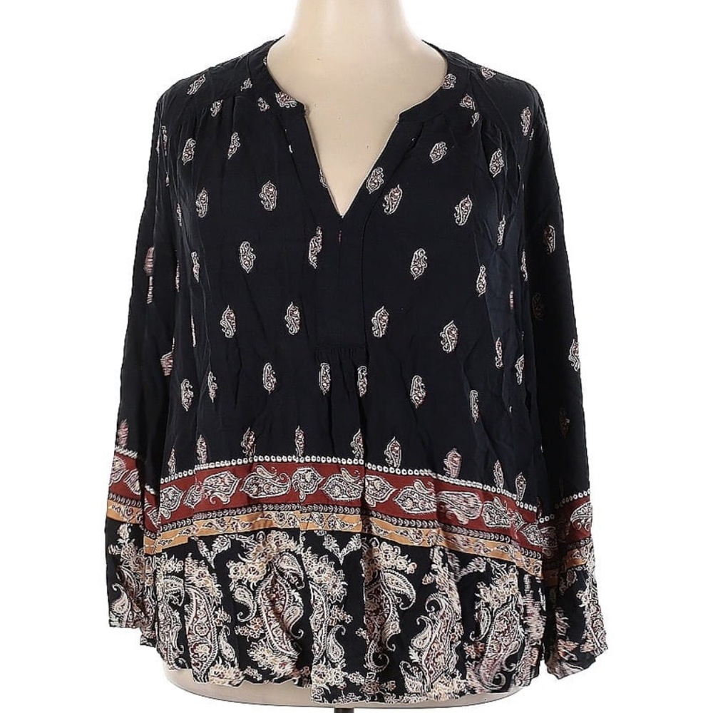 Tantrums Floral Paisley Printed Multicolored Blouse Top Size XXL - Picture 13 of 13